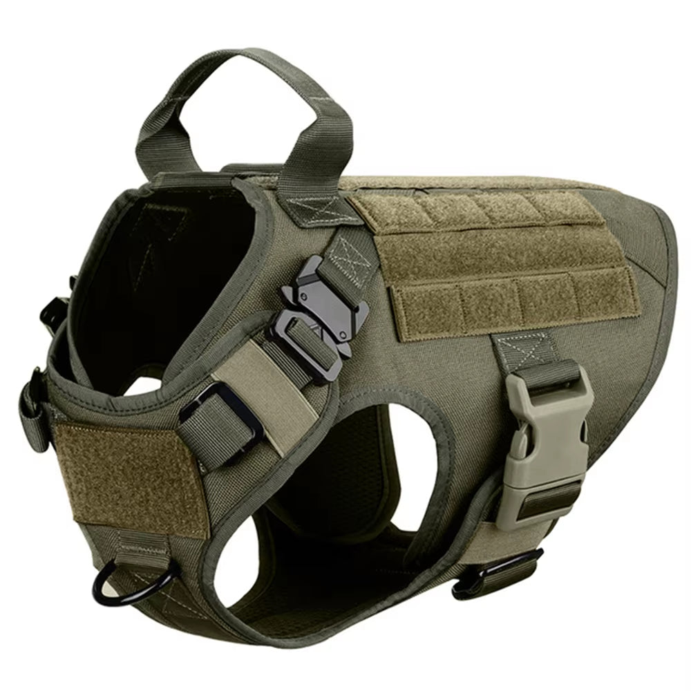 Tactical Dog Harness & Leash Set – Heavy Duty 1000D Nylon | Adjustable Pet Training Vest