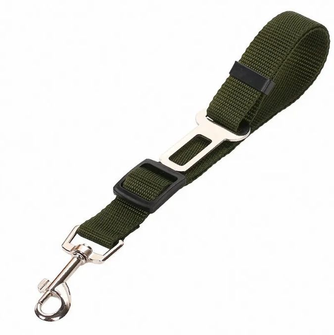 Adjustable Pet Car Seat Belt – Heavy-Duty Nylon Safety Leash for Dogs & Cats, Universal Vehicle Restraint with Tangle-Free Swivel Snap