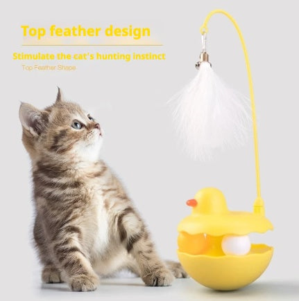 Interactive Duck Shape Cat Toy – Lightweight Resin Wand with Removable & Washable Duck for Indoor/Outdoor Play