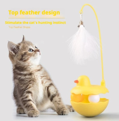 Interactive Duck Shape Cat Toy – Lightweight Resin Wand with Removable & Washable Duck for Indoor/Outdoor Play