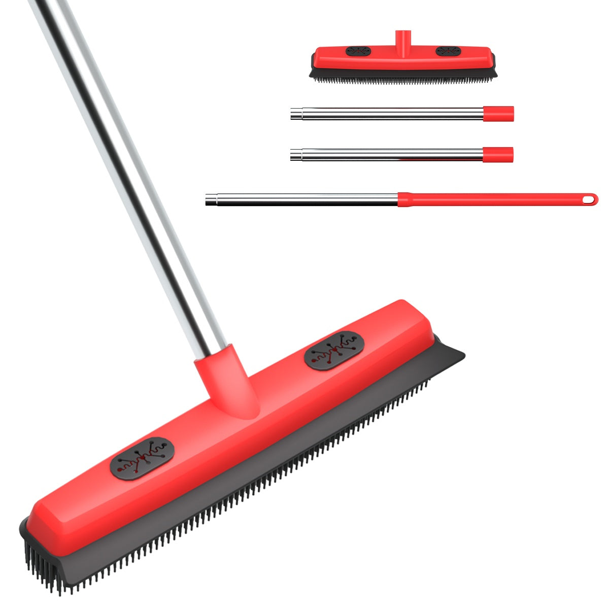 2-in-1 Pet Hair Removal Broom – Carpet Fur Remover & Squeegee Cleaning Tool