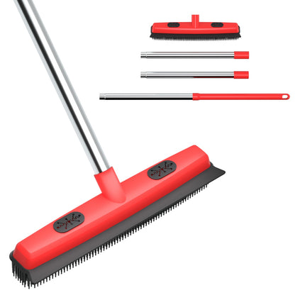 2-in-1 Pet Hair Removal Broom – Carpet Fur Remover & Squeegee Cleaning Tool