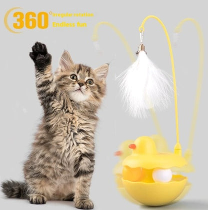Interactive Duck Shape Cat Toy – Lightweight Resin Wand with Removable & Washable Duck for Indoor/Outdoor Play