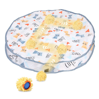 Interactive Hide-and-Seek Cat Toy – Motion Activated Fast Rolling Ball with Pouch, USB Rechargeable Smart Toy for Indoor Cats & Kittens