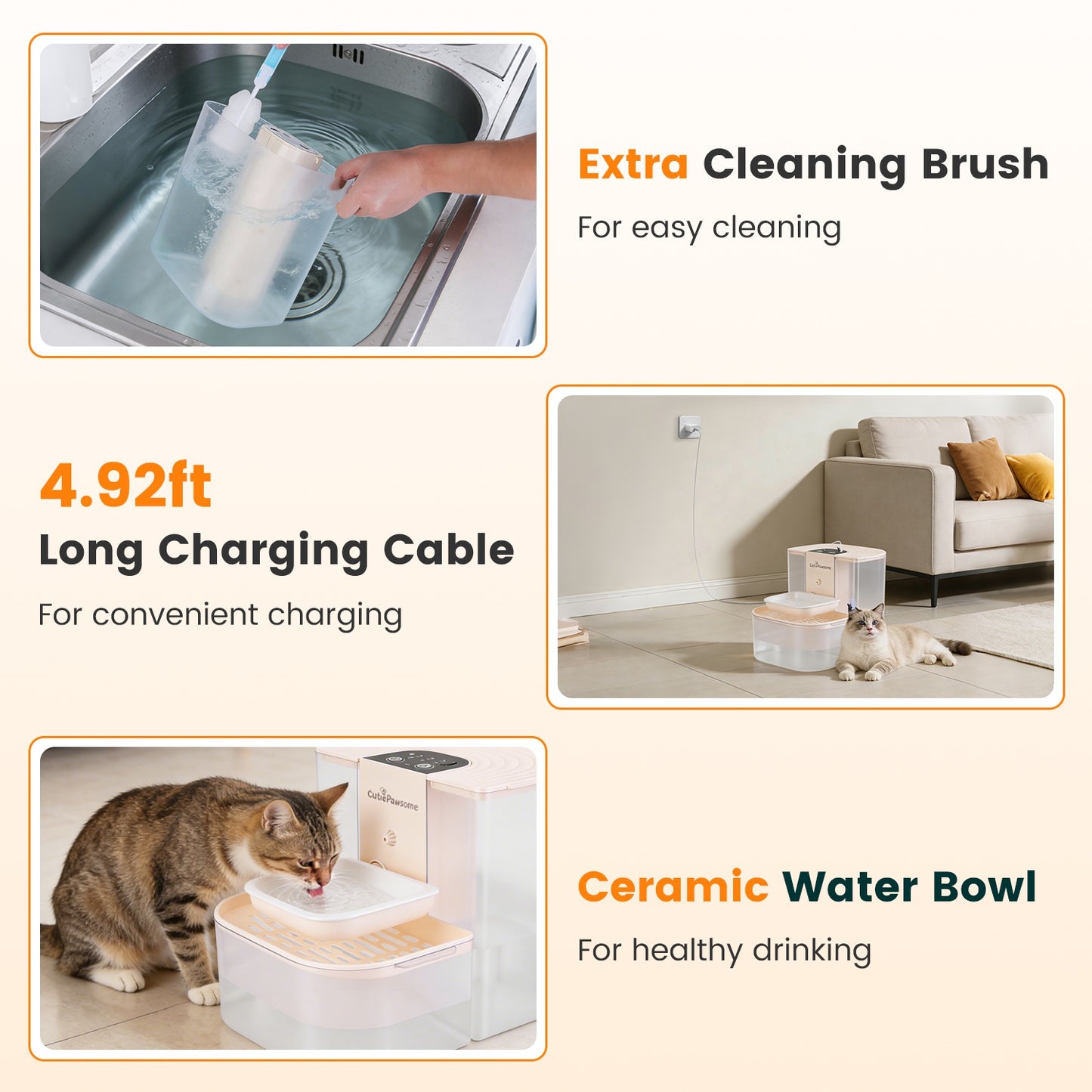 Smart Automatic Pet Water Fountain – 4.5L Dual-Tank, Cordless & Rechargeable (Remote Control)