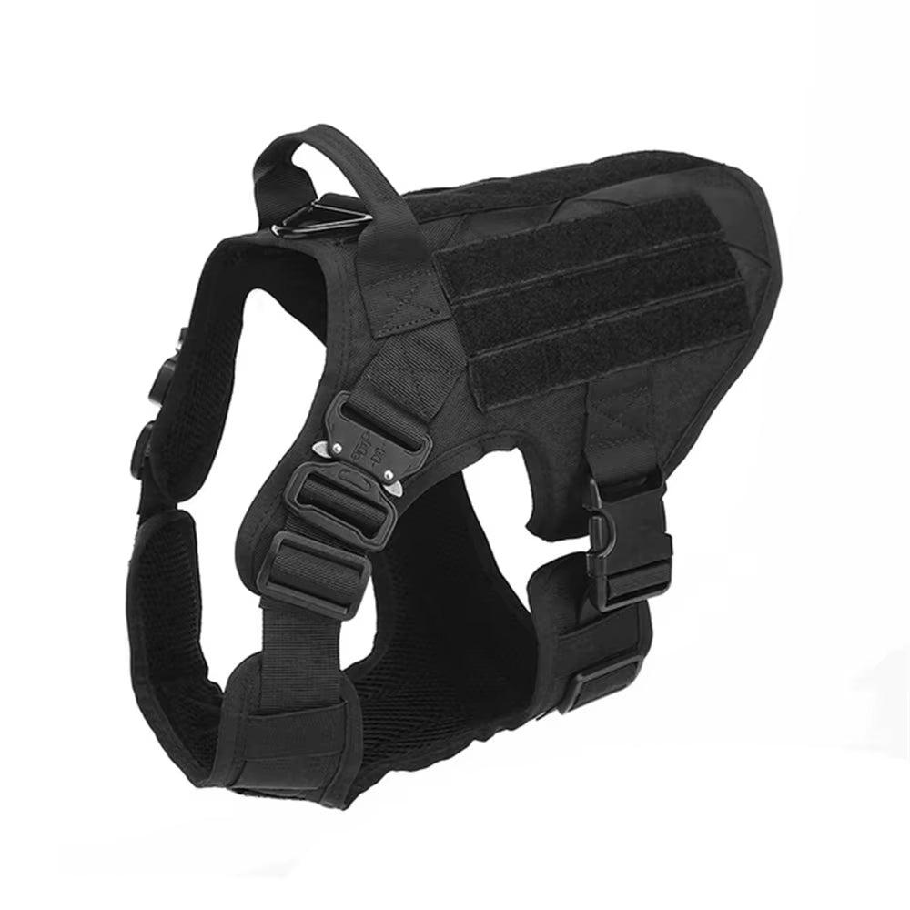 Tactical Dog Harness & Leash Set – Heavy Duty 1000D Nylon | Adjustable Pet Training Vest