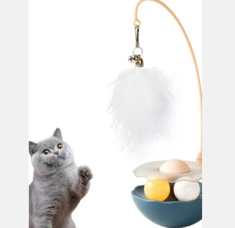 Interactive Duck Shape Cat Toy – Lightweight Resin Wand with Removable & Washable Duck for Indoor/Outdoor Play