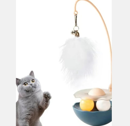 Interactive Duck Shape Cat Toy – Lightweight Resin Wand with Removable & Washable Duck for Indoor/Outdoor Play