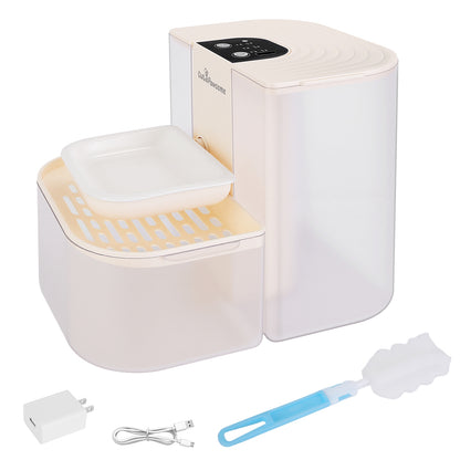 Smart Automatic Pet Water Fountain – 4.5L Dual-Tank, Cordless & Rechargeable (Remote Control)